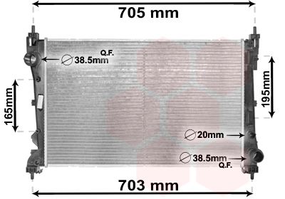 VAN WEZEL Radiators, Motora dzesēšanas sistēma 17002449